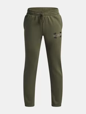 Chlapčenské tepláky UNDER ARMOUR UA RIVAL FLC CBLCK GRPHC JGR 6004995-390 ZELENÁ