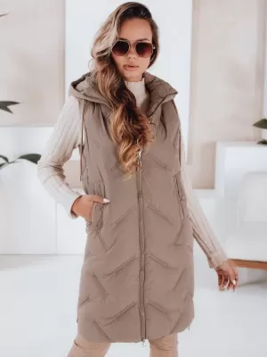 Dámska vesta DSTREET TY5098 KARAMEL