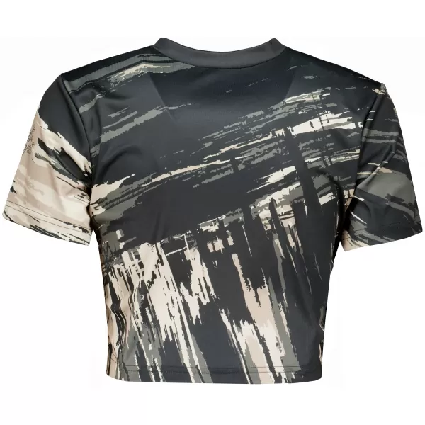  Dámsky prémiový crop top ALTISPORT VOJ/ALW010TR07 ČERNOHNĚDÁ ČIERNA HNEDÁ 