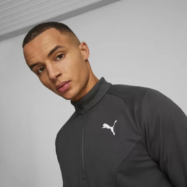  Pánska mikina PUMA RUN CLOUDSPUN KNIT 1/2 ZIP 52327201 PUMA BLACK 