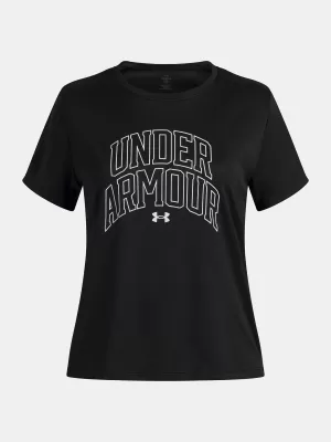 Dievčenské tričko UNDER ARMOUR TECH VARSITY GRAPHIC SS 6007917-001 ČIERNA