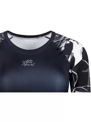 Dámsky funkčný prémiový crop top ALTISPORT VOJ/ALW114TR04 ČIERNA