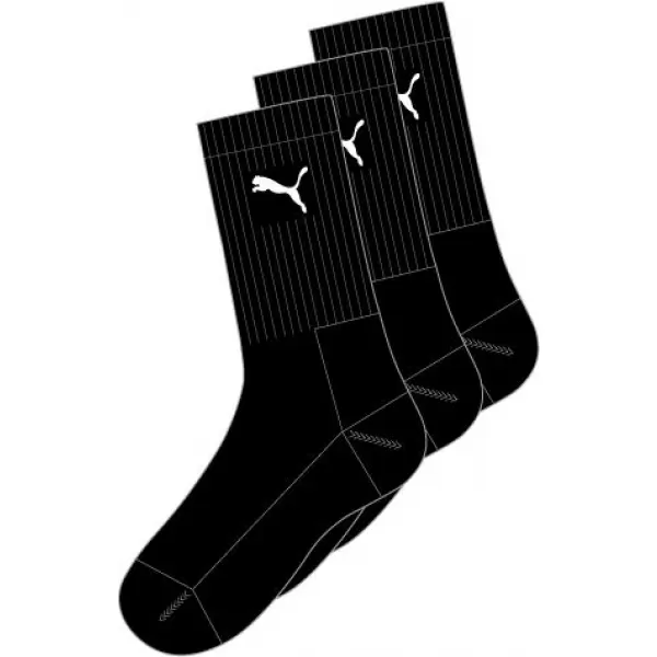  Pánske ponožky PUMA CREW SOCK 3P 88035501 ČIERNY 