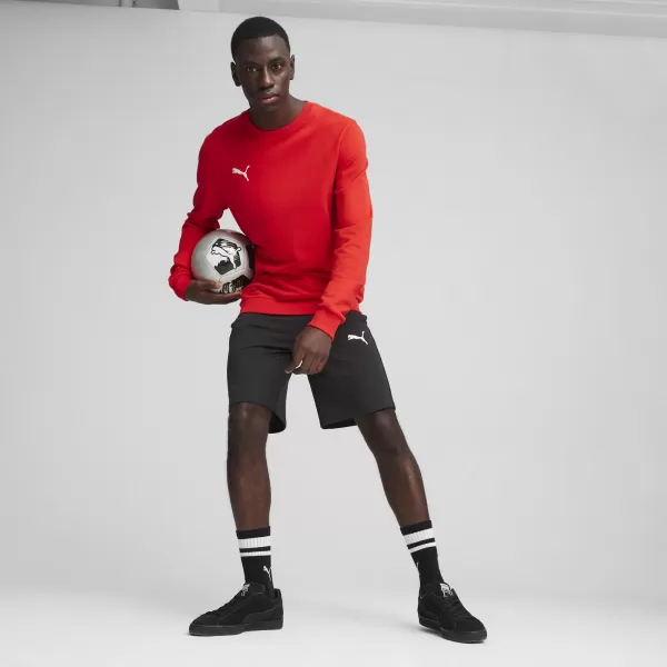  Pánska mikina PUMA TEAMGOAL CASUALS CREW NECK S 658592_01 PUMA RED/PUMA WHITE 