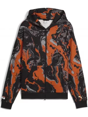 Pánska mikina PUMA LAFRANCE HEEM ERA FULL ZIP 63247101 ORANŽOVÁ GLO/AOP