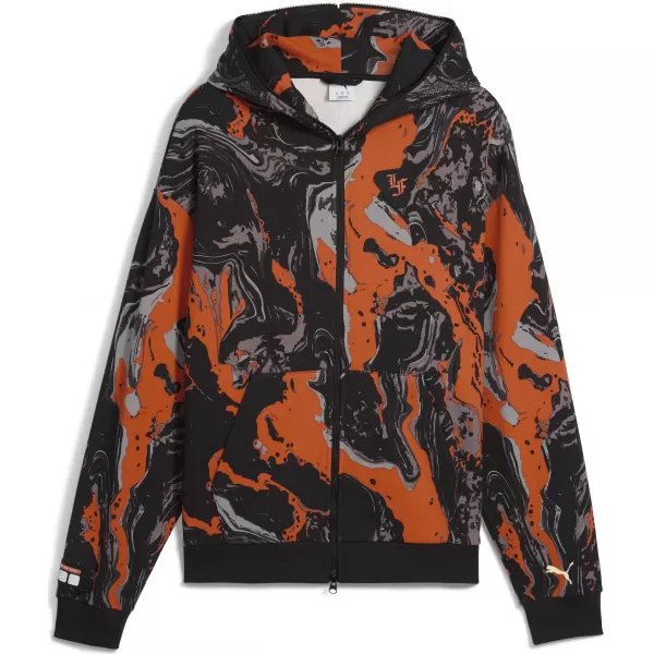  Pánska mikina PUMA LAFRANCE HEEM ERA FULL ZIP 63247101 ORANŽOVÁ GLO/AOP 