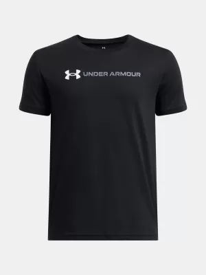 Chlapčenské tričko UNDER ARMOUR UA B LOGO WORDMARK SS 1389963-001 ČIERNA