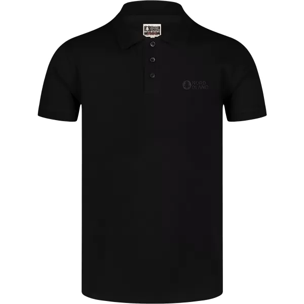  Pánske tričko s golierom NORDBLANC ETERNITY NBSMT8166 ČIERNY 
