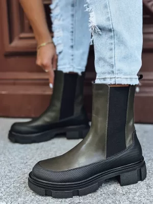 Dámske topánky DSTREET ZY0354 ZELENÁ