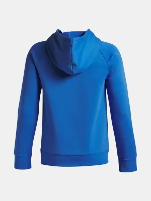 Chlapčenská mikina UNDER ARMOUR UA RIVAL FLEECE BL HOODIE 1379791-402 MODRÁ