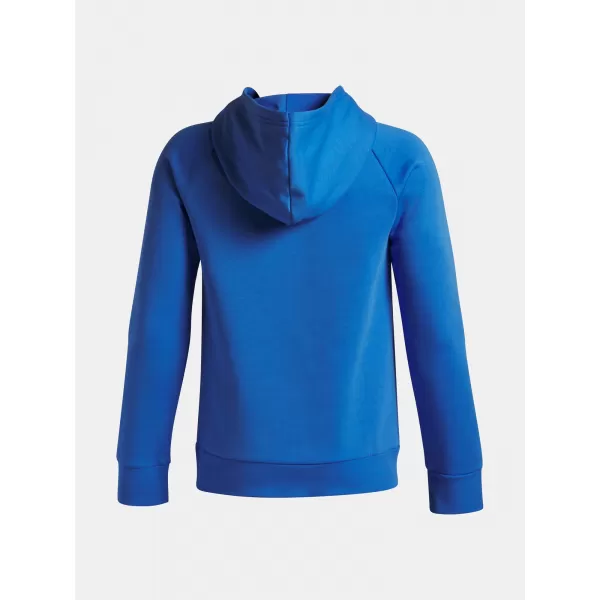  Chlapčenská mikina UNDER ARMOUR UA RIVAL FLEECE BL HOODIE 1379791-402 MODRÁ 