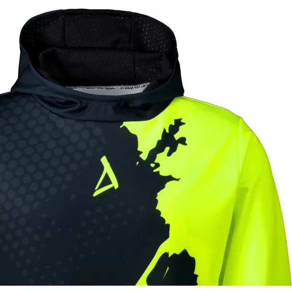  Pánska prémiová funkčná mikina ALTISPORT VOJ/ALM112MI01 ČIERNO-FLUO ŽLTÁ 