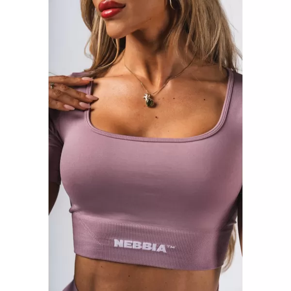  Tvarujúci bezšvový crop top FLOW SEAMLESS 499 PINK Nebbia 