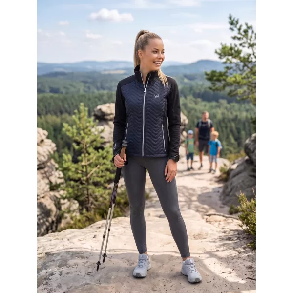  Dámska hybridná bunda ALTISPORT GAIL ČIERNA 