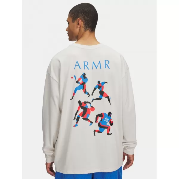  Pánske tričko UNDER ARMOUR UA HWT MODERN SPORT OS LS 6004885-110 BIELA 