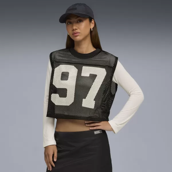  Vrchná časť PUMA X ROSÉ RELAXED MESH TOP 63380401 PUMA BLACK 