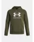 Chlapčenská mikina UNDER ARMOUR UA RIVAL FLEECE BL HOODIE 1379791-390 ZELENÁ