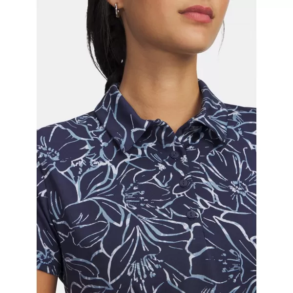 Dámske tričko UNDER ARMOUR UA PLAYOFF 3.0 PRINTED POLO 1387148-411 MODRÁ 