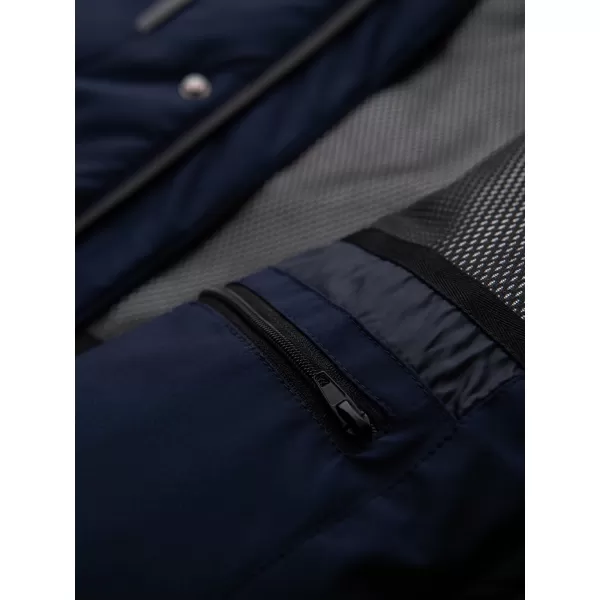  Pánska zimná bunda OMBRE OM-JAHP-0306 NÁMORNÍCKA MODRÁ 