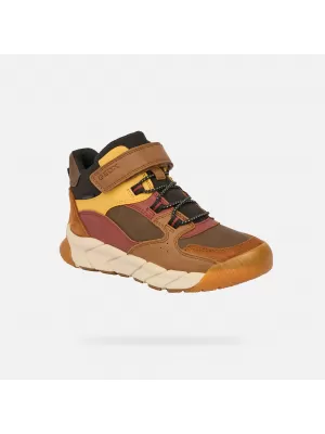 Chlapčenské členkové čižmy GEOX FLEXYPER PRO BOY B J56NBA0ME22C6FN6 HNEDÁ