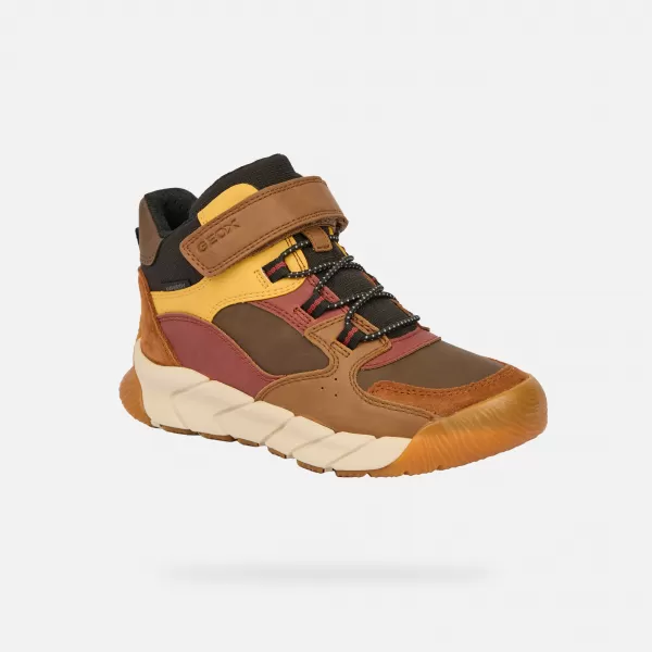  Chlapčenské členkové čižmy GEOX FLEXYPER PRO BOY B J56NBA0ME22C6FN6 HNEDÁ 