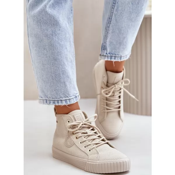  Dámske zateplené tenisky BIG STAR OO274771 BÉŽOVÁ Big Star Shoes 