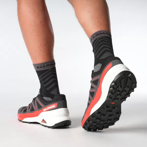  Pánske topánky SALOMON SPEEDCROSS PEAK ČIERNA/ASFALTOVÁ/OHNIVÁ ČERVENÁ 