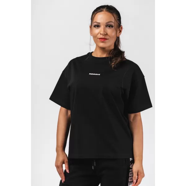  Nadrozmerné tričko RESET 491 BLACK Nebbia 