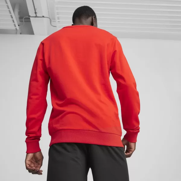  Pánska mikina PUMA TEAMGOAL CASUALS CREW NECK S 658592_01 PUMA RED/PUMA WHITE 