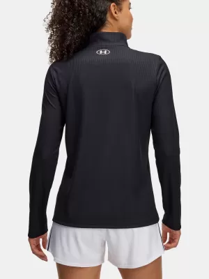 Dámske tričko UNDER ARMOUR TECH RIB 1/2 ZIP 1389857-001 ČIERNA
