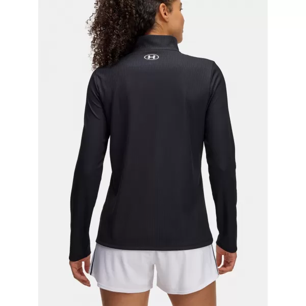  Dámske tričko UNDER ARMOUR TECH RIB 1/2 ZIP 1389857-001 ČIERNA 