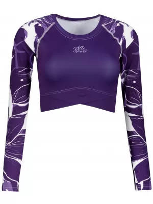 Dámsky funkčný prémiový crop top ALTISPORT VOJ/ALW114TR04 FIALOVÁ