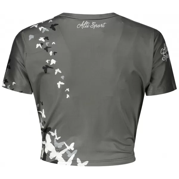  Dámsky funkčný prémiový crop top ALTISPORT VOJ/ALW022TR07 SIVÁ 