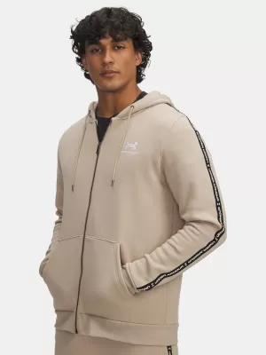 Pánska mikina UNDER ARMOUR UA ICON FLEECE FZ TAPING 1390298-299 HNEDÁ