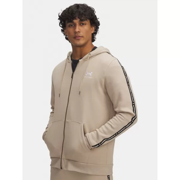  Pánska mikina UNDER ARMOUR UA ICON FLEECE FZ TAPING 1390298-299 HNEDÁ 