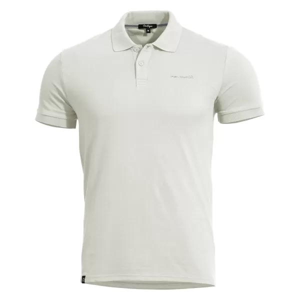  Pánske tričko s golierom PENTAGON MOTH PIQUET POLO SHIRT K09047 BIELA 