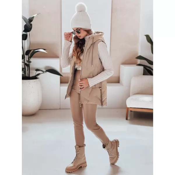  Dámska vesta DSTREET TY5107 KARAMEL 