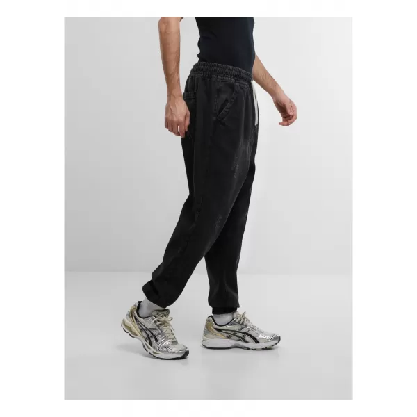  Pánske džínsy URBAN CLASSICS TB7296 ČIERNE UMYTÉ 