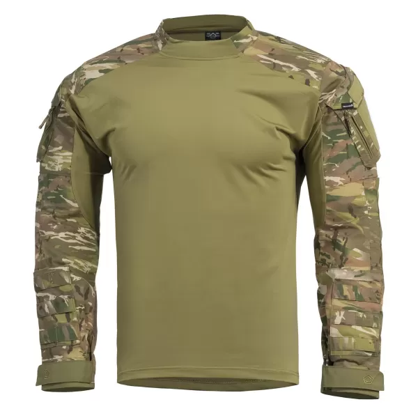  tričko PENTAGON WOLF COMBAT SHIRT CAMO K02025 TRÁVNIK 