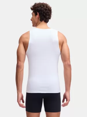 Pánske tielko UNDER ARMOUR M UA PERF COTTON TANK-2PK 6007622-100 BIELA