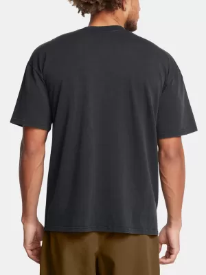 Pánske tričko UNDER ARMOUR UA M HW OS LOGO WASH SS 1389147-001 ČIERNA