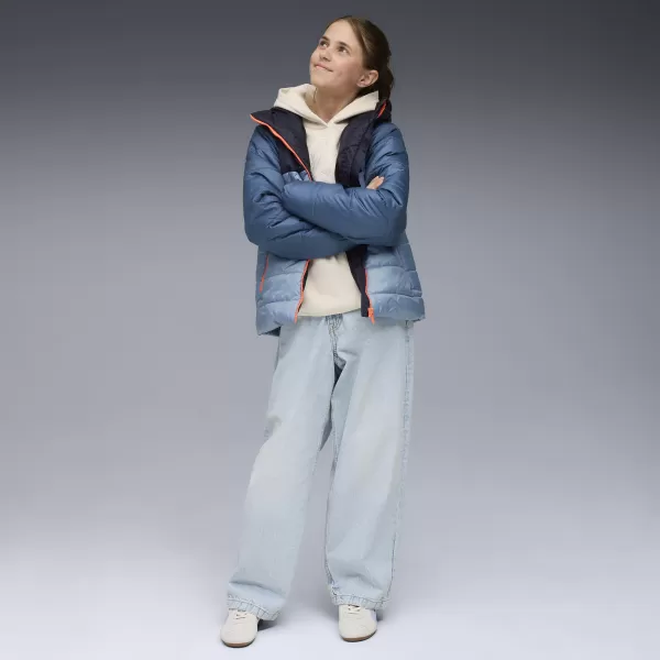  Sako PUMA ESS HOODED PADDED JACKET 68522634 STUDENÝ MODRÝ 