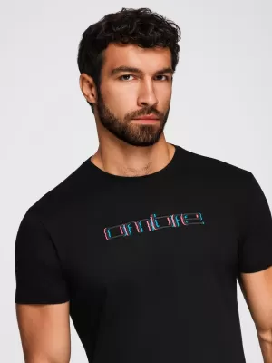 Pánske tričko OMBRE OM-TSPT-0248 ČIERNA