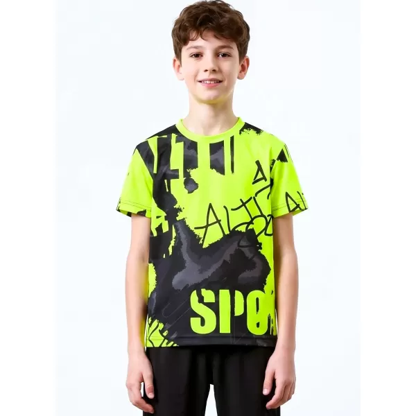 Detské prémiové funkčné tričko ALTISPORT VOJ/ALK076TR01 ČIERNA/FLUO ŽLTÁ 