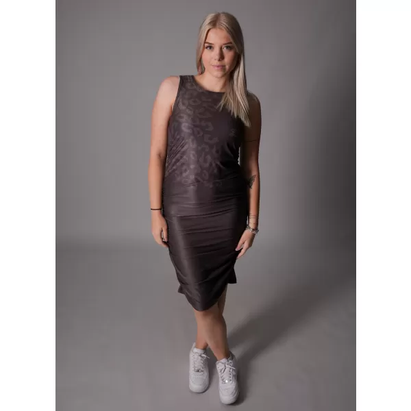  Dámske prémiové šaty ALTISPORT VOJ/ALW047SAT03 TMAVO HNEDÁ 