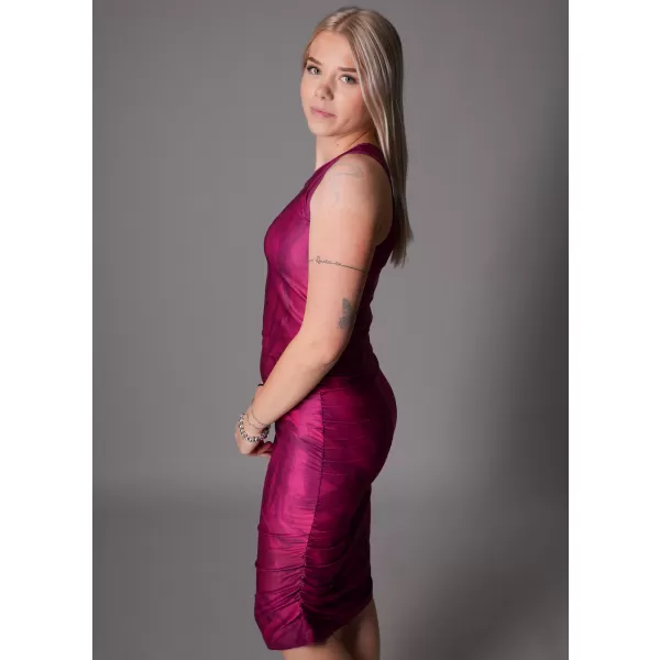 Dámske prémiové šaty ALTISPORT VOJ/ALW096SAT03 BORDOVÁ 