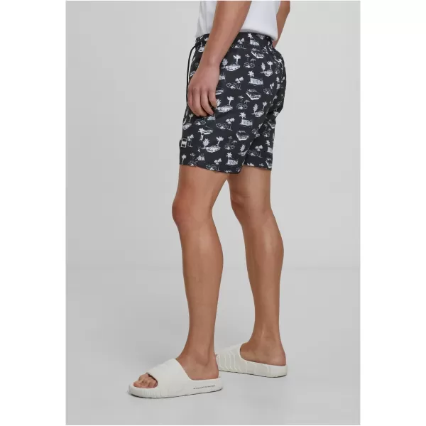  Kúpanie URBAN CLASSICS TB2679 ČIERNA/BIELA 