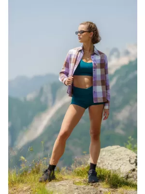 Dámska flanelová košeľa NORDBLANC HALCYON NBSSL8244 FIALOVÝ
