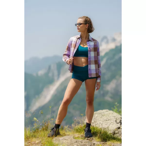  Dámska flanelová košeľa NORDBLANC HALCYON NBSSL8244 FIALOVÝ 