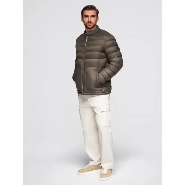  Pánská bunda OMBRE OM-JAFL-0109 OLIVOVÝ 